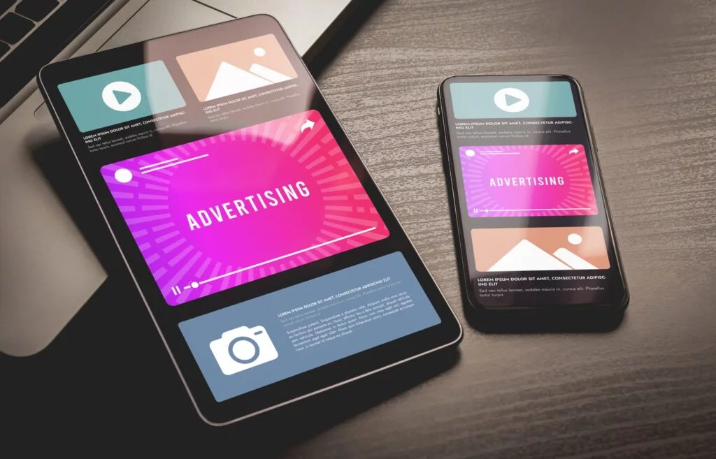 telefonos celulares con banner de anuncios